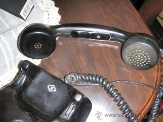 Tel&eacute;fonos: TELEFONO ALEMAN BAQUELITA FUNCIONA. INTERRUPTOR DE CORTE EN EL AURICULAR - Foto 2