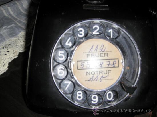 Tel&eacute;fonos: TELEFONO ALEMAN BAQUELITA FUNCIONA. INTERRUPTOR DE CORTE EN EL AURICULAR - Foto 3