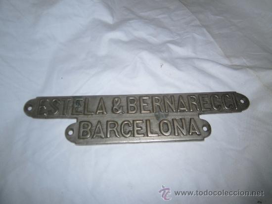 Antig&uuml;edades: PLACA ESTELA & BERNARECCI  BARCELONA - Foto 3