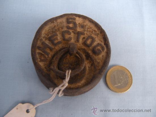 Antig&uuml;edades: ANTIGUA PESA DE HIERRO 1/2 KILO - Foto 1
