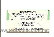 Antig&uuml;edades: HOJA DE AFEITAR FILOMATIC ACERO INOXIDABLE MICROCROMO - Foto 2