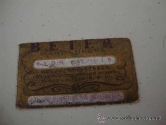 Antig&uuml;edades: CURIOSA Y ANTIGUA HOJA DE AFEITAR COMPLETA MARCA BETER, EN . - Foto 2