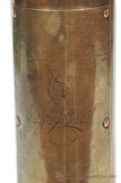 Antig&uuml;edades: EXTINTOR DE COBRE Y METAL, NOSWIFT, CIRCA 1900 - Foto 5