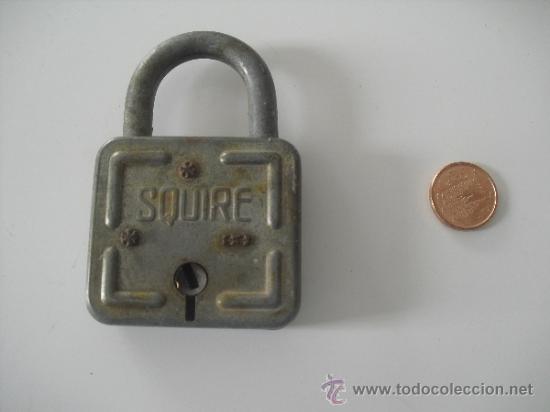 Antig&uuml;edades: Antiguo candado, marca SQUIRE, fabricado en Inglaterra. - Foto 2