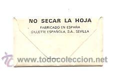 Antig&uuml;edades: HOJA DE AFEITAR NUEVA GILLETTE SUPER SILVER OBSEQUIO - Foto 2