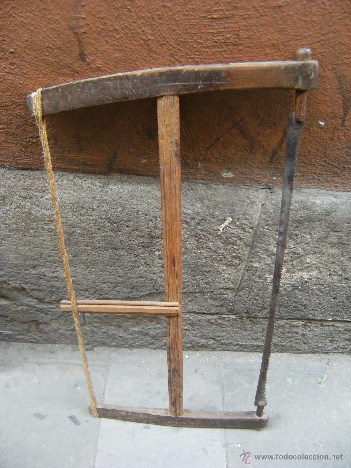 Antig&uuml;edades: Antigua sierra de ebanista-carpintero, de madera - Foto 1