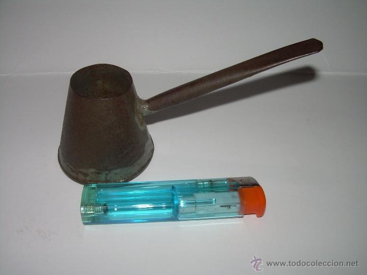 Antig&uuml;edades: ANTIGUO Y RARO RECIPIENTE DE HOJALATA. - Foto 5