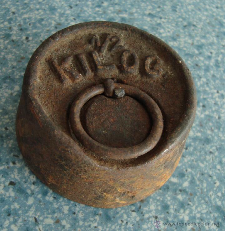 Antig&uuml;edades: Antiguo peso, pesa de medio kilogramo - Foto 1