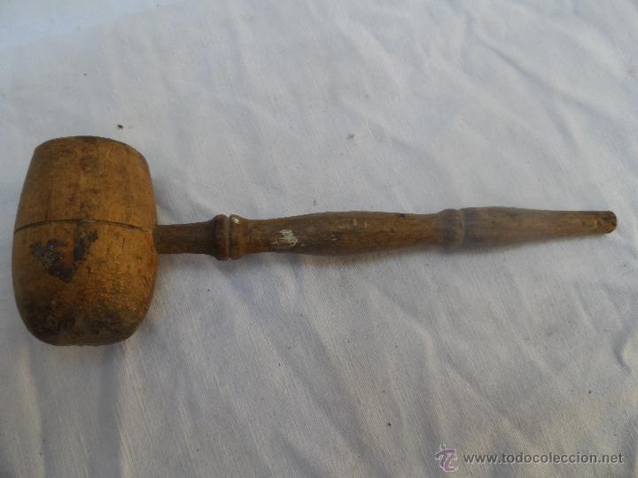 Antig&uuml;edades: Martillo de madera HERRAMIENTA - Foto 1
