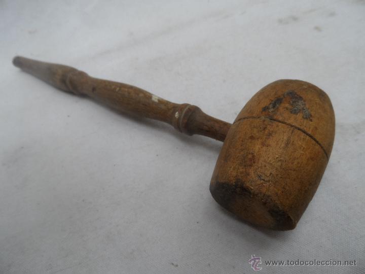 Antig&uuml;edades: Martillo de madera HERRAMIENTA - Foto 2