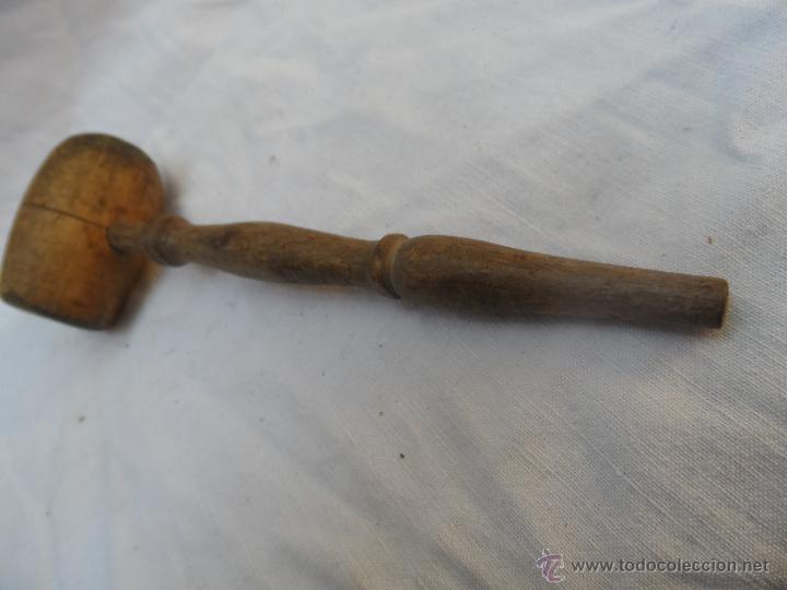Antig&uuml;edades: Martillo de madera HERRAMIENTA - Foto 5