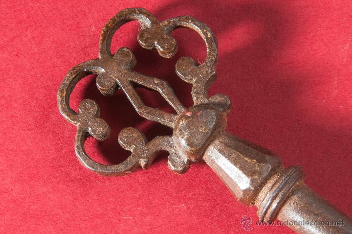 Antig&uuml;edades: LLAVE DE HIERRO FORJADO SIGLO XIX - Foto 3
