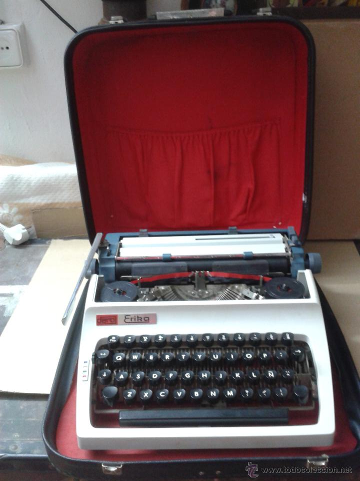 Antig&uuml;edades: maquina escribir erika funcionando - Foto 1