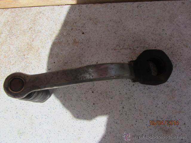 Antig&uuml;edades: antigua manilla maquinaria, 21 cms. - Foto 2