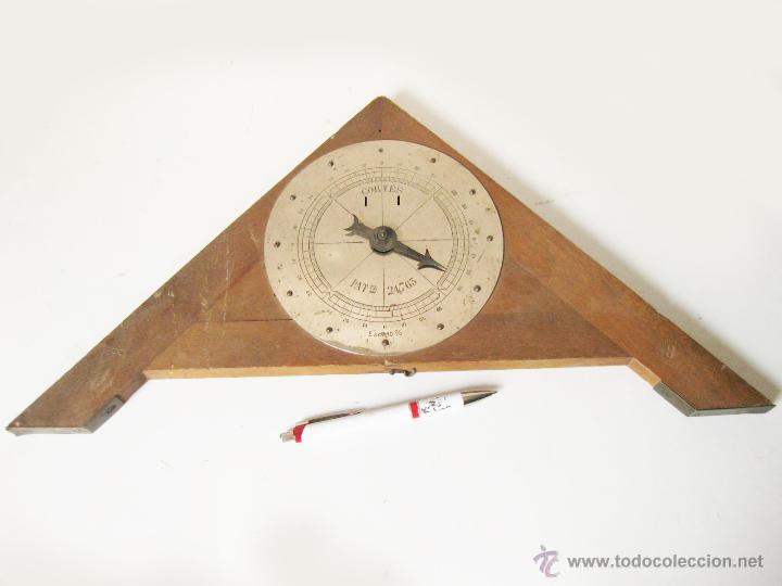 Antig&uuml;edades: ANTIGUO ANGULOMETRO DE MADERA MARCA CORTES - Foto 1