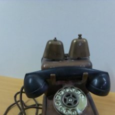 Teléfonos: TELÉFONO ANTIGUO METÁLICO. AURICULAR DE BAQUELITA.