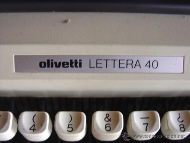 Antig&uuml;edades: Maquina de escribir Olivetti Lettera 40 - Foto 2