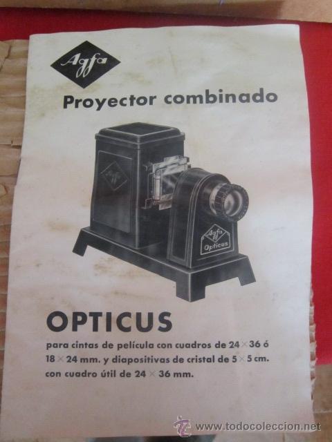Antig&uuml;edades: Proyector combinado OPTICUS de la marca Afga. - Foto 4