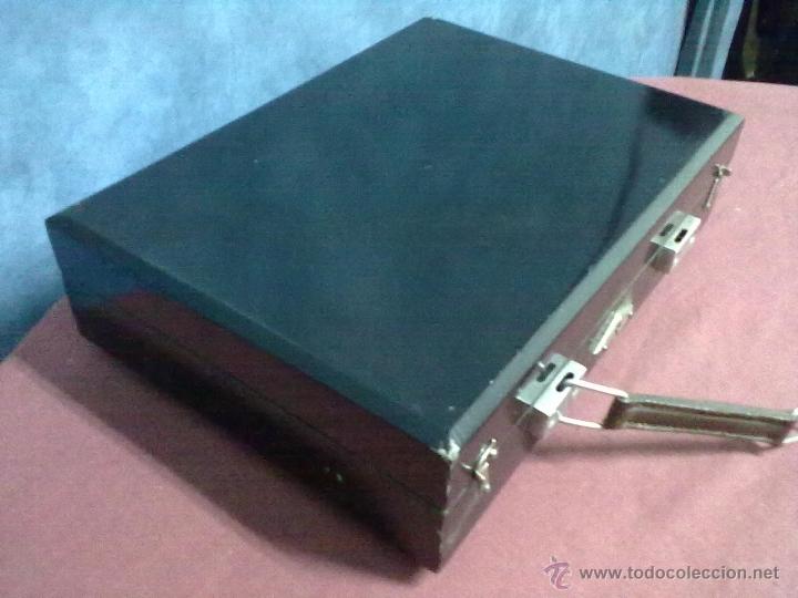 Antig&uuml;edades: CAJA MADERA LACADA EN NEGRO MANOMETROS BAVOX - Foto 6
