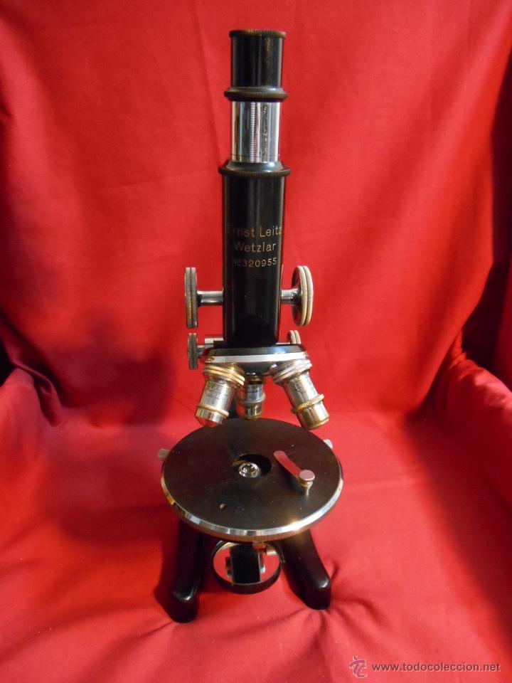 Antig&uuml;edades: IMPECABLE MICROSCOPIO ALEMAN LEITZ WETZLAR / HACIA 1935/ - Foto 11