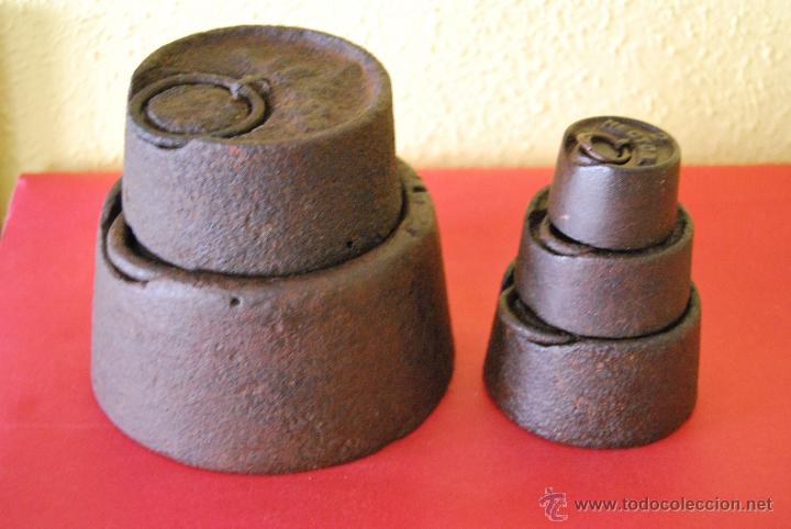 Antig&uuml;edades: ANTIGUO JUEGO DE PESAS DE HIERRO - Foto 2