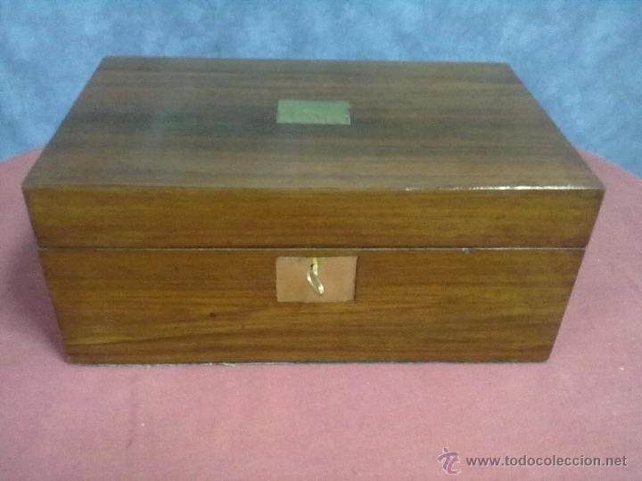 Antig&uuml;edades: CAJA ESCRITORIO BARCO RESTAURADA - Foto 1