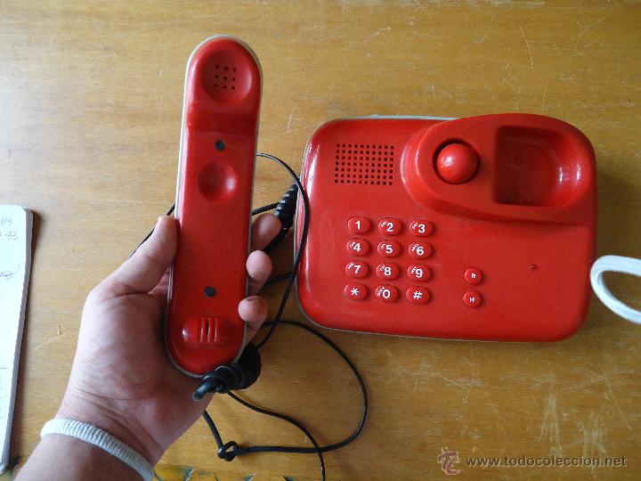 Tel&eacute;fonos: precioso telefono rojo funcionando - Foto 1