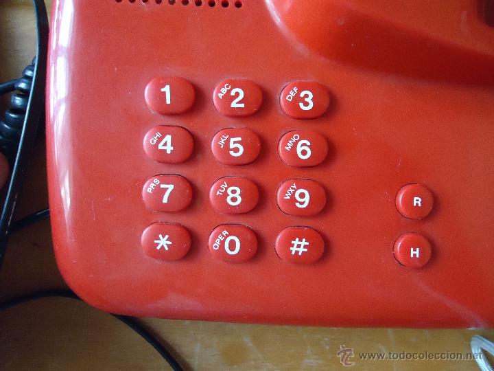 Tel&eacute;fonos: precioso telefono rojo funcionando - Foto 4