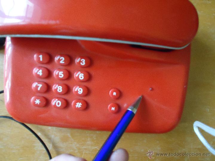 Tel&eacute;fonos: precioso telefono rojo funcionando - Foto 5