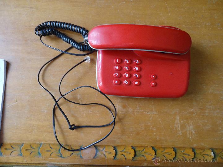 Tel&eacute;fonos: precioso telefono rojo funcionando - Foto 9