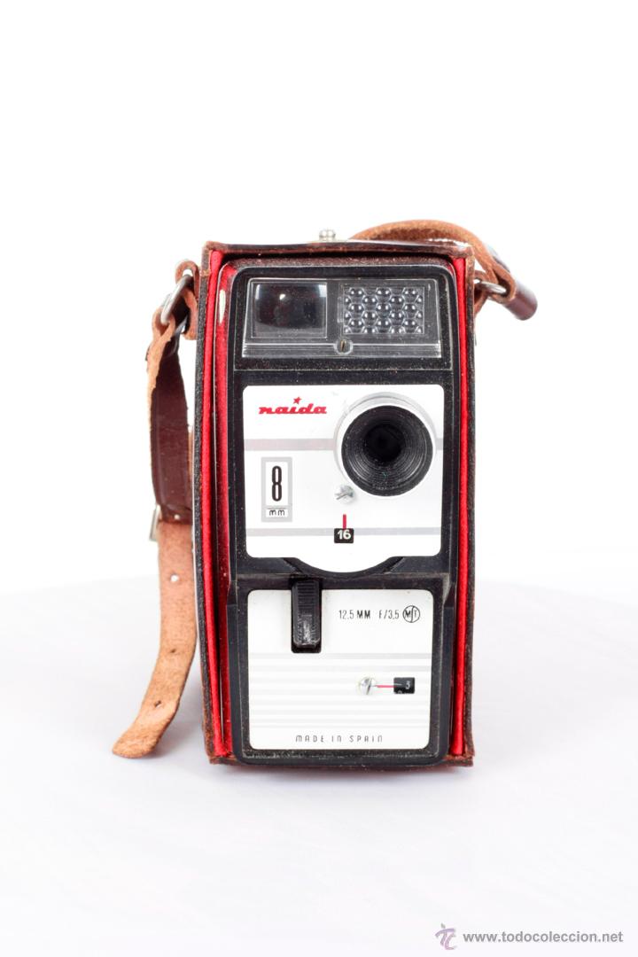 Antiquit&eacute;s: C&aacute;mara Naida 8mm Vintage con Funda Original