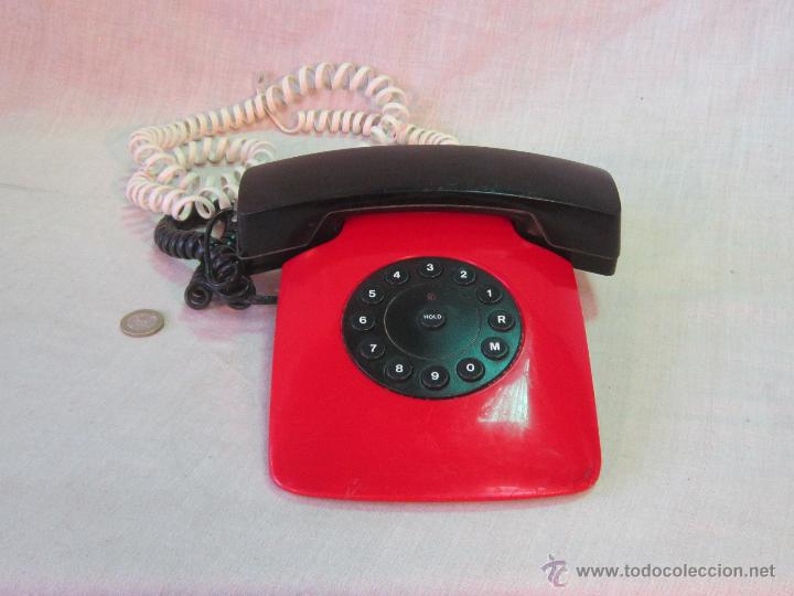 Tel&eacute;fonos: TELEFONO ROJO DE BAKELITA - Foto 4