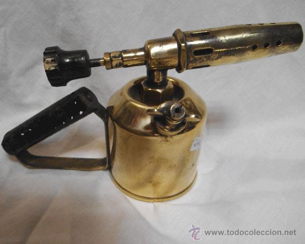 Antig&uuml;edades: ANTIGUO SOPLETE DE METAL RESTAURADO - Foto 1