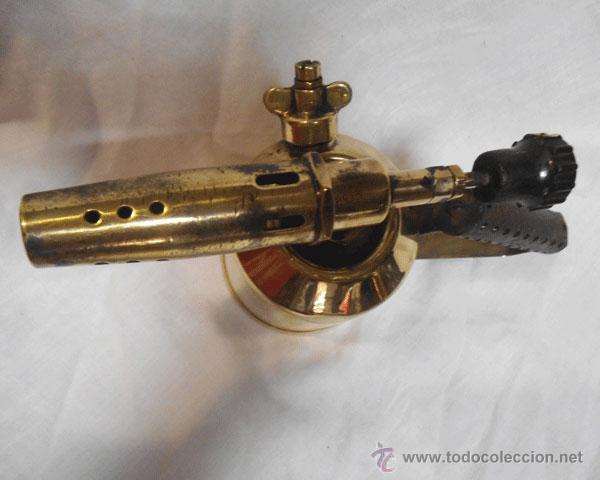 Antig&uuml;edades: ANTIGUO SOPLETE DE METAL RESTAURADO - Foto 3