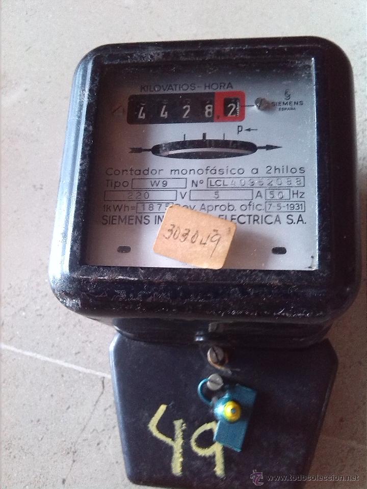 Antig&uuml;edades: antiguo contador elecetrico de la marca siemens - Foto 4