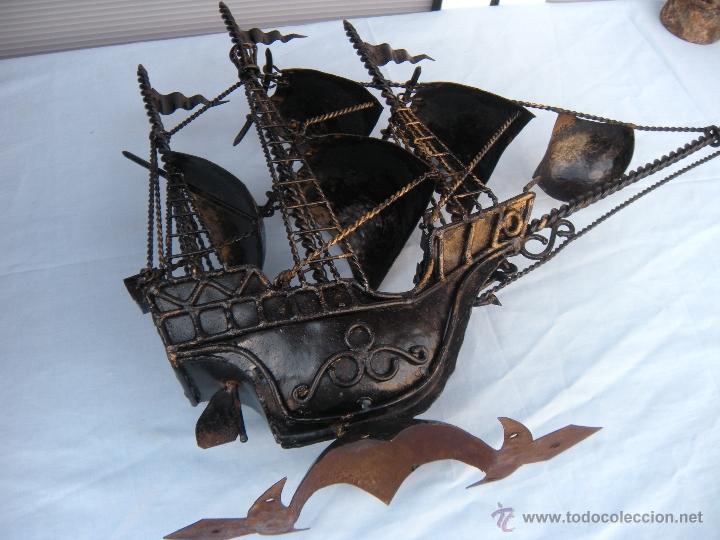 Antig&uuml;edades: BARCO CARABELA EN HIERRO FORJADO - Foto 2