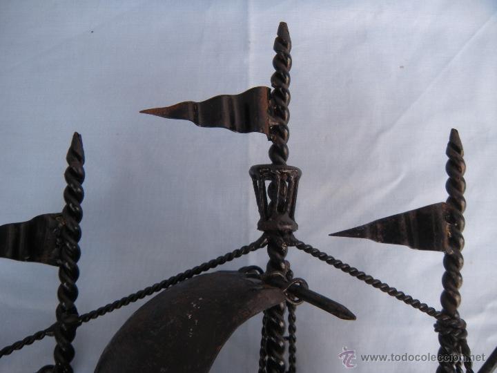 Antig&uuml;edades: BARCO CARABELA EN HIERRO FORJADO - Foto 5