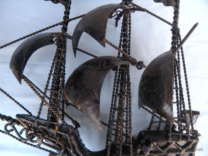 Antig&uuml;edades: BARCO CARABELA EN HIERRO FORJADO - Foto 6