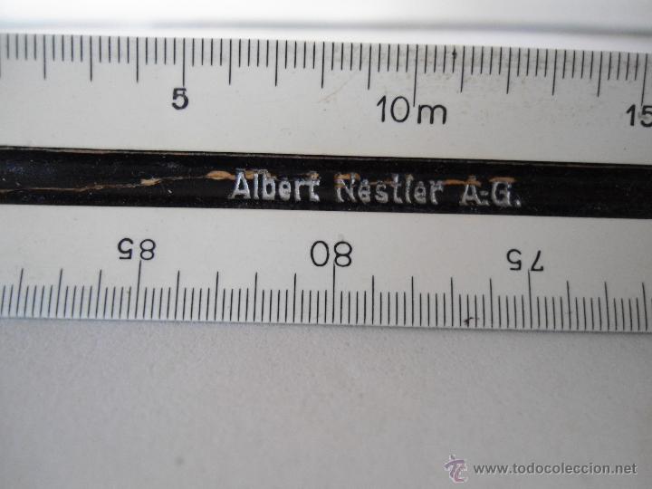Antig&uuml;edades: ANTIGUA REGLA TRIANGULAR ALBERT NESTLER A.G. DE MADERA - Foto 2