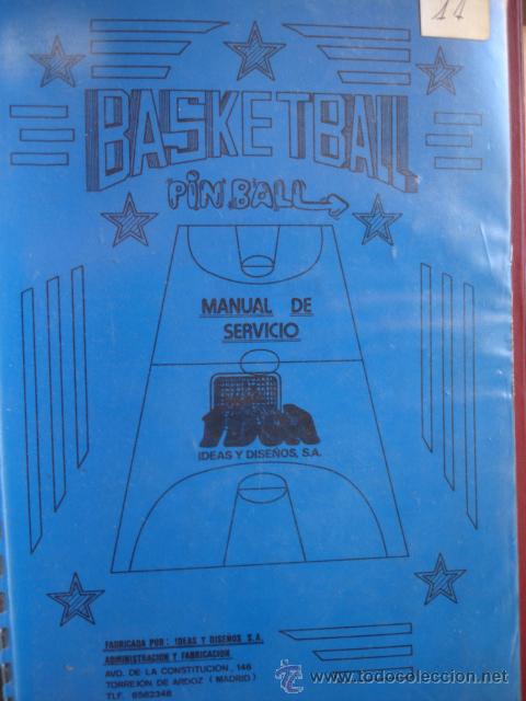 Antig&uuml;edades: BASKETBALL .PIN BALL. MANUAL DE SERVICIO. IDEAS Y DISE&Ntilde;OS - Foto 1