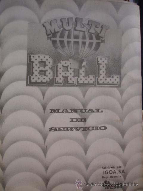 Antig&uuml;edades: MULTI BALL MANUAL DE SERVICIO.IGOA - Foto 1