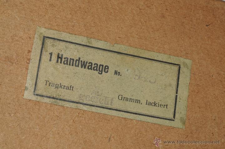 Antig&uuml;edades: ANTIGUA BALANZA HANDWAAGE CON CAJA - Foto 2