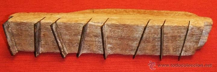 Antig&uuml;edades: HERRAMIENTA RASPADOR DE MADERA Y HIERRO - Foto 3