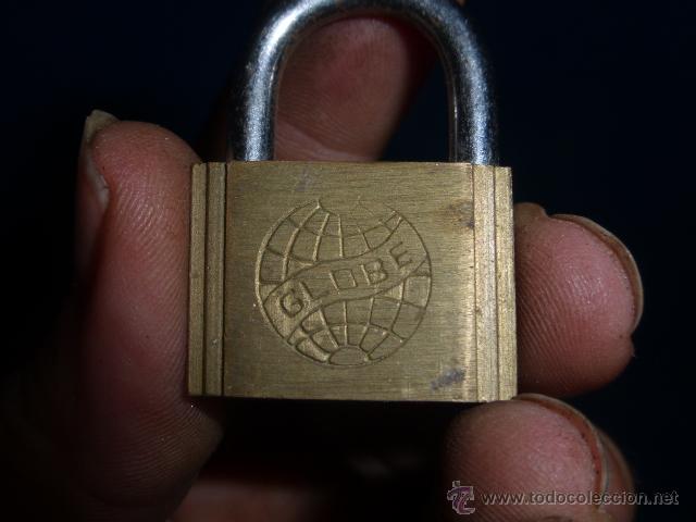 Antig&uuml;edades: CANDADO ANTIGUO SIN LLAVE DE LA MARCA GLOBE - Foto 3