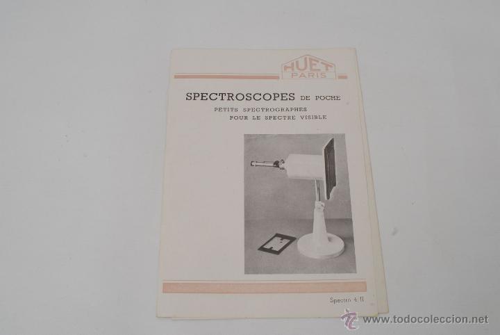 Antig&uuml;edades: Cat&aacute;logo de Espectroscopios. Huet, Par&iacute;s. &Oacute;ptica. - Foto 1