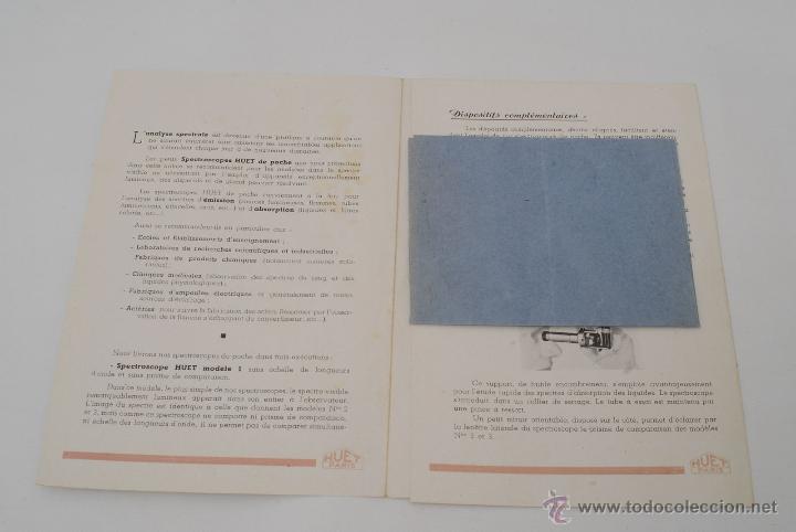 Antig&uuml;edades: Cat&aacute;logo de Espectroscopios. Huet, Par&iacute;s. &Oacute;ptica. - Foto 2