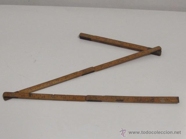 Antig&uuml;edades: Metro antiguo de madera - Foto 3