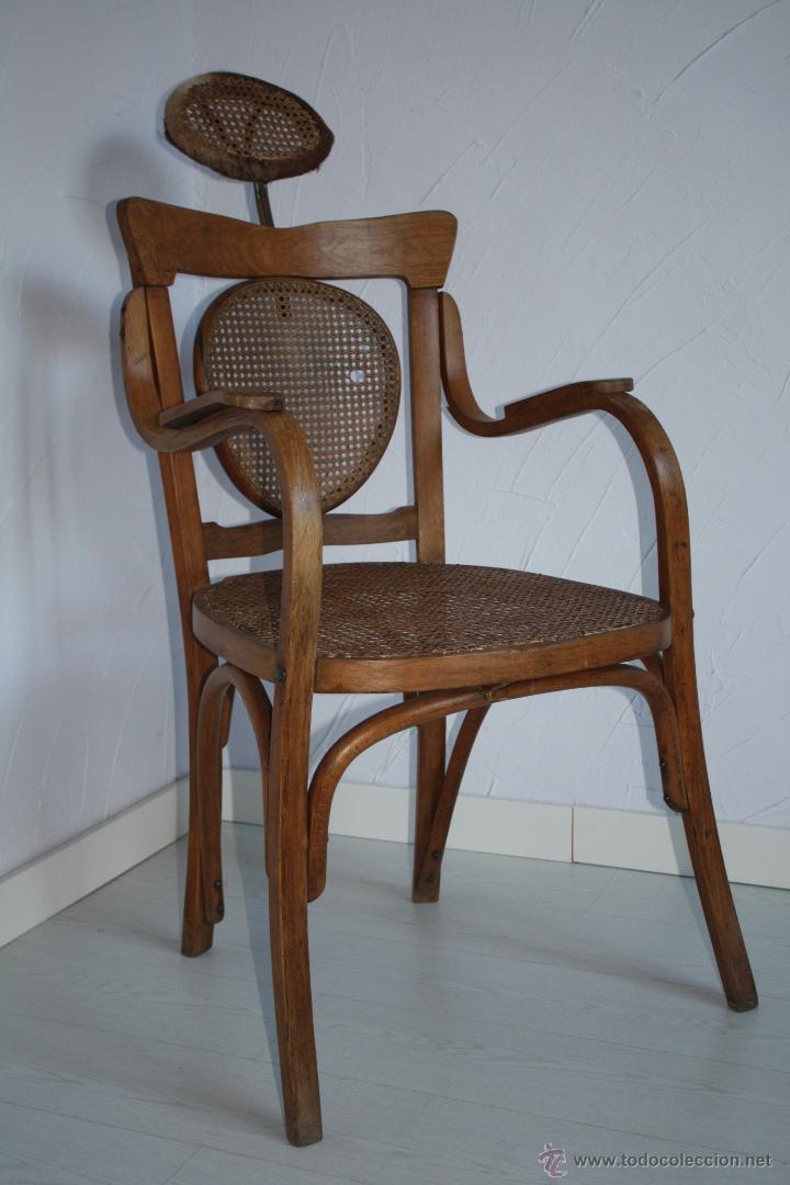 Antig&uuml;edades: ANTIGUO SILL&Oacute;N DE BARBERO ESTILO THONET. - Foto 3