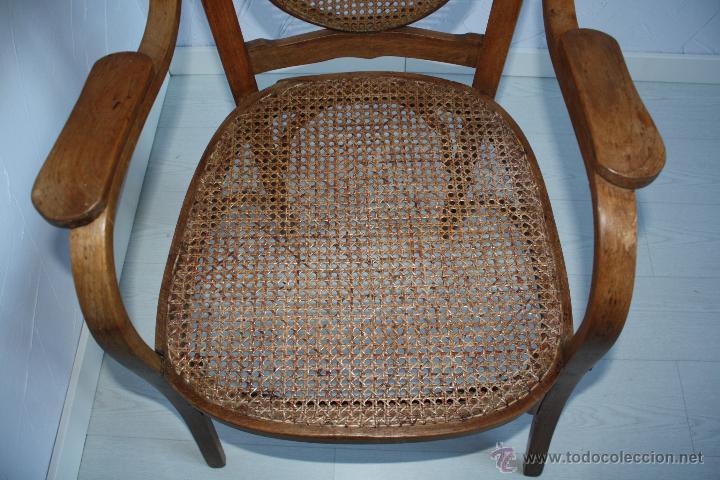 Antig&uuml;edades: ANTIGUO SILL&Oacute;N DE BARBERO ESTILO THONET. - Foto 8