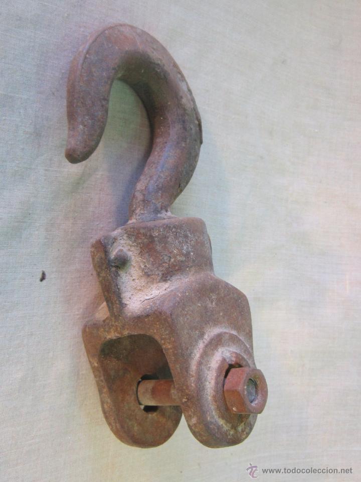 Antig&uuml;edades: GANCHO GIRATORIO ANTIGUO PARA POLEA - Foto 2